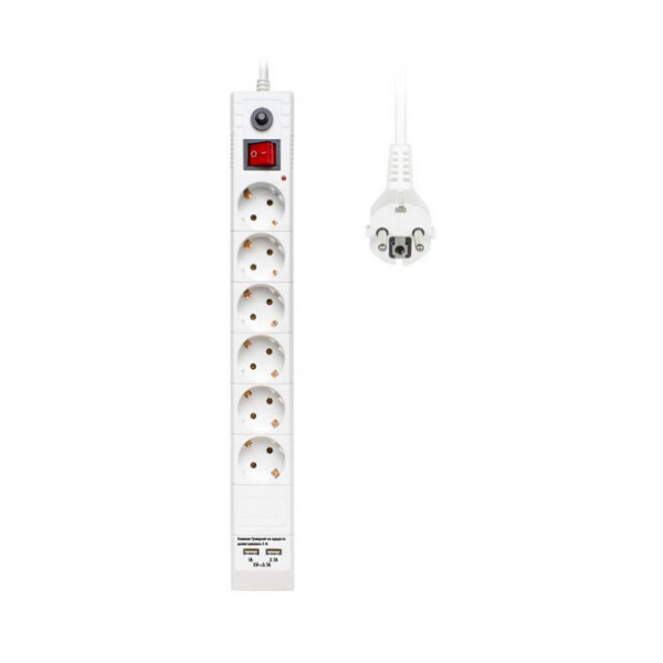 Сетевой фильтр Buro BU-SP3_USB_2A-W