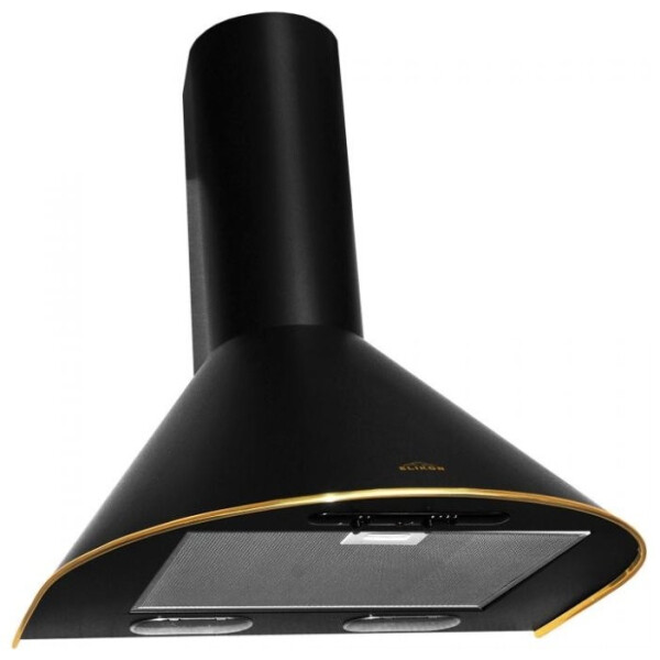 Каминная вытяжка Elikor Эпсилон 60П-430-П3Л черный/золото