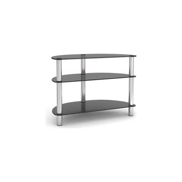 Тумба MetalDesign MD 404 slim хром/стекло дымчатое