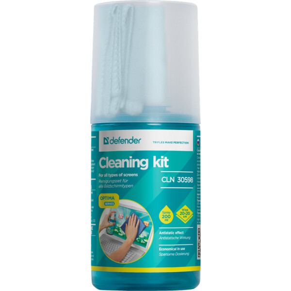 Очищающий комплекс для экранов Defender CLN 30598 Optima