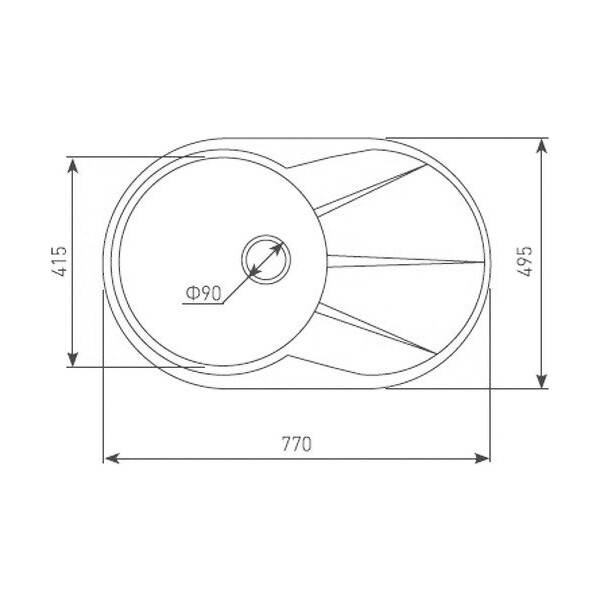 Кухонная мойка Zigmund & Shtain Kreis OV 770B черный базальт