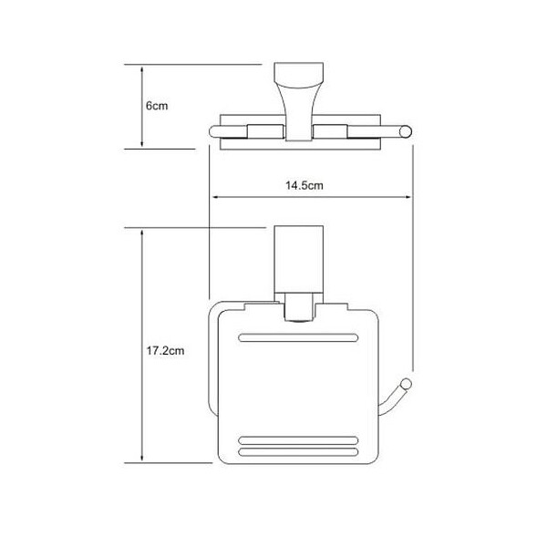 Держатель туалетной бумаги с крышкой WasserKraft Exter K-5225