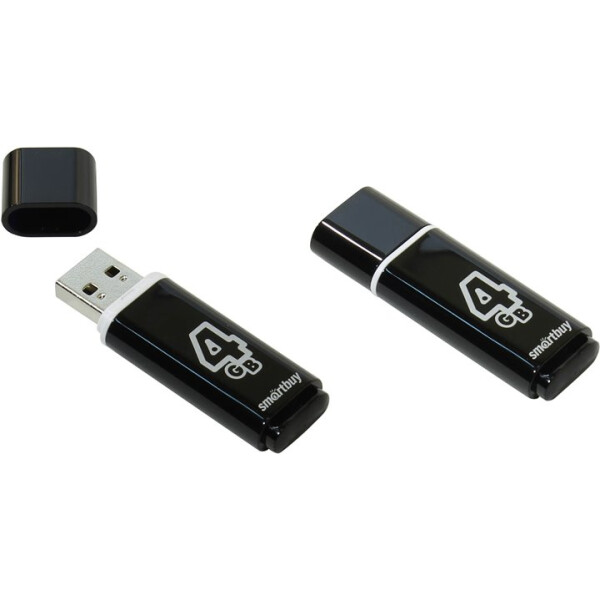Флеш-диск Smartbuy Glossy 4GB black
