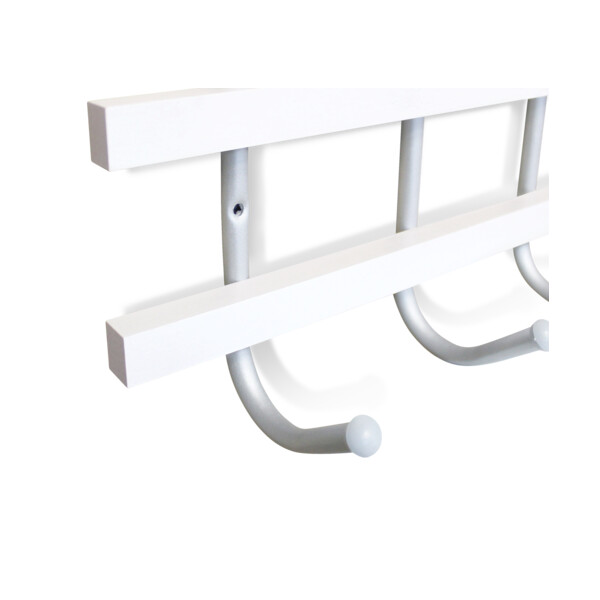 Вешалка Sheffilton SHT-WH11 беленый/алюм.металлик