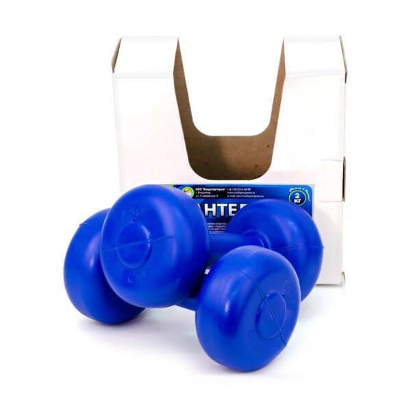 Гантель пластиковая Starfit 2 кг пара синий 1/6