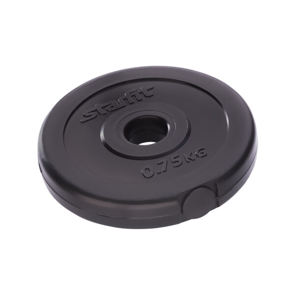 Диск пластиковый Starfit BB-203 0,75 кг d=26 мм черный