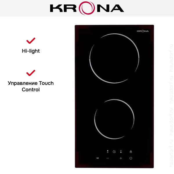 Встраиваемая электрическая варочная панель Krona TEMPO 30 BL