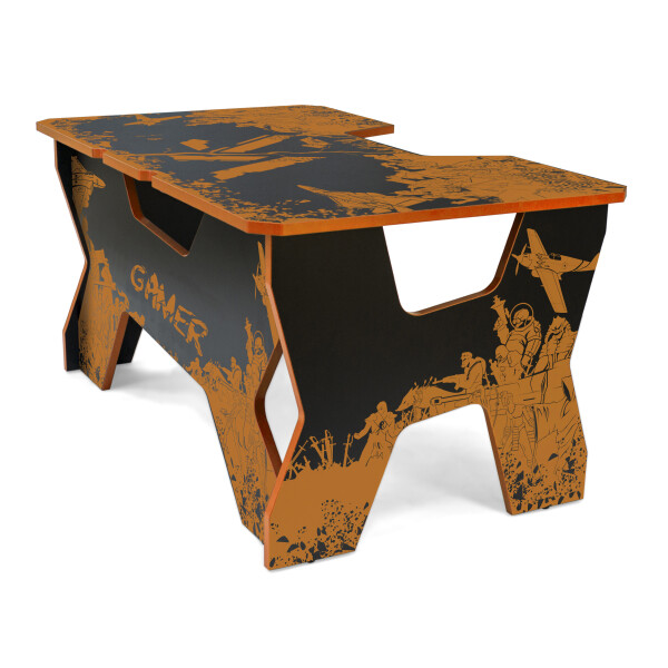 Компьютерный стол Generic Comfort Gamer2/VS/NO черный/оранжевый