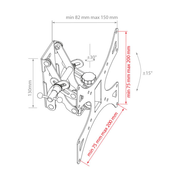 Кронштейн для телевизора Arm Media LCD-301 Black