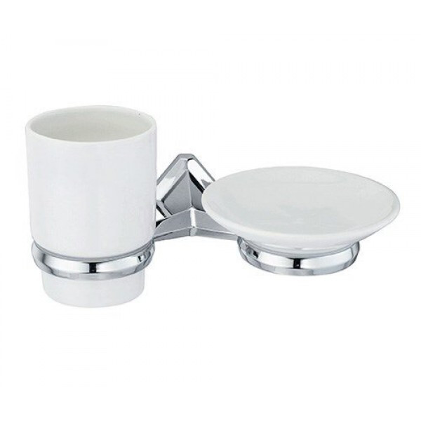 Держатель стакана и мыльницы WasserKraft Aller K-1126C керамика