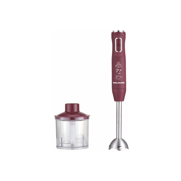 Блендер погружной Willmark WHB-1250PS бордовый