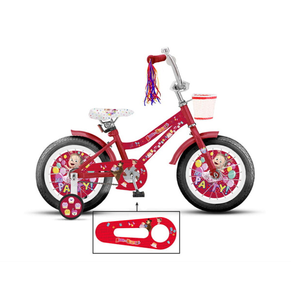 Велосипед CHINA 12 Маша и Медведь Красный ВНМ12196