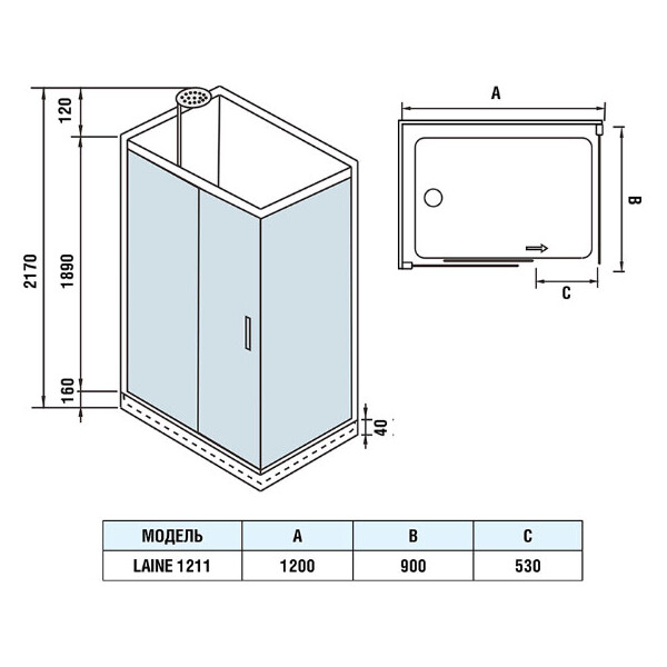 Душевая кабина WeltWasser WW500 Laine 1211