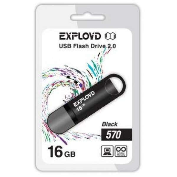 Флеш-накопитель Exployd 16GB-570 черный