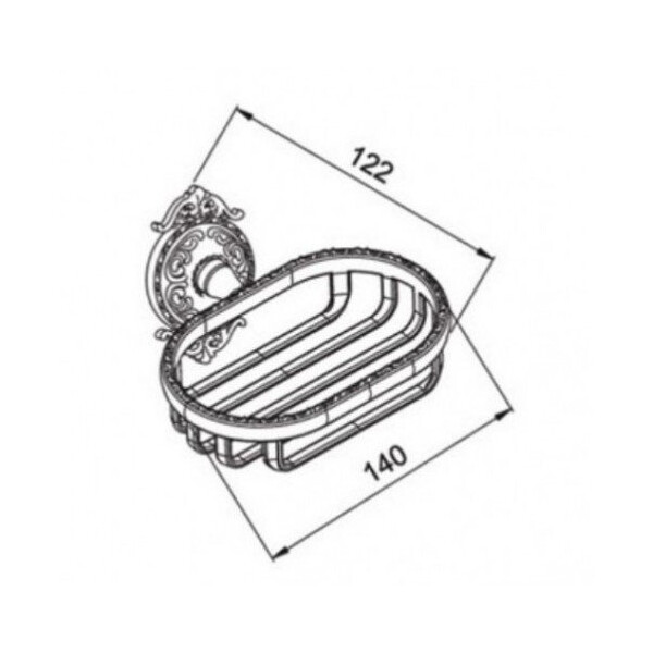 Мыльница-решетка настенная Hayta Gabriel Antic Brass 13904/ VBR