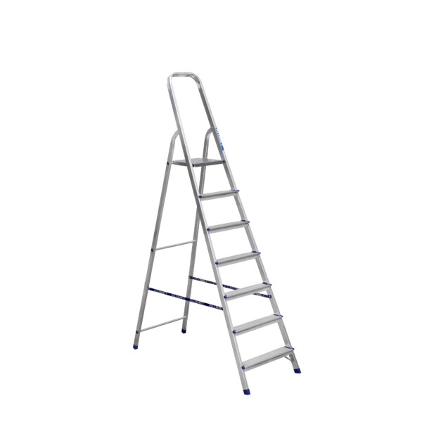 Стремянка Алюмет 7 ступеней алюминиевая матовая