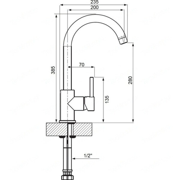 Смеситель для кухни Milacio Альта белый (F6502.304)