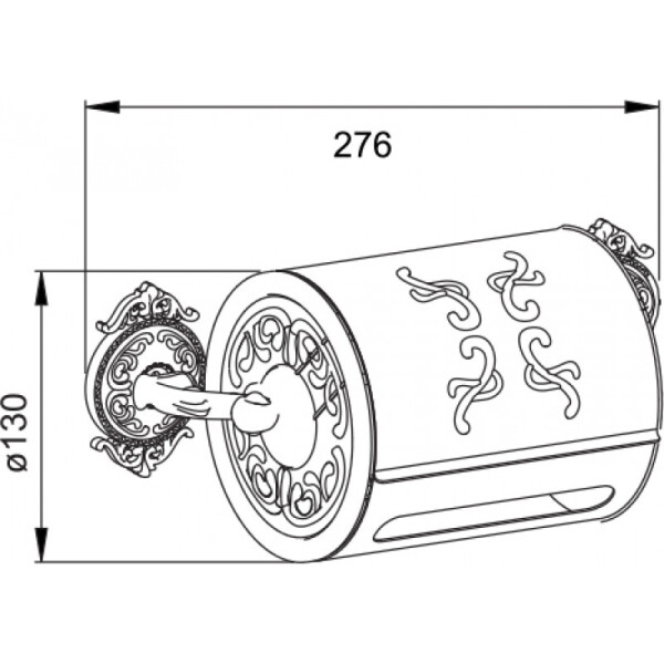Держатель туалетной бумаги с крышкой Hayta Gabriel Classic Bronze 13903/BRONZE