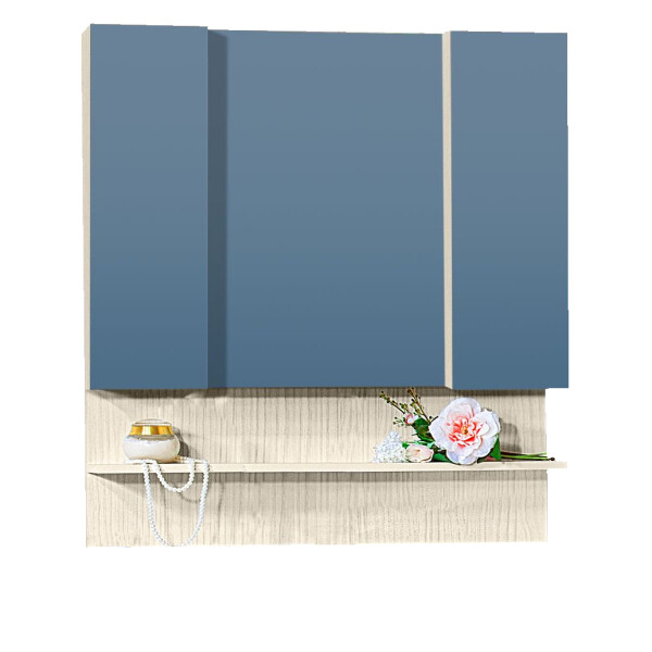 Зеркальный шкаф Бриклаер Карибы 100 светлая лиственница