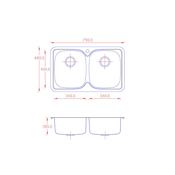 Кухонная мойка Matteo 401 Lido без сифона