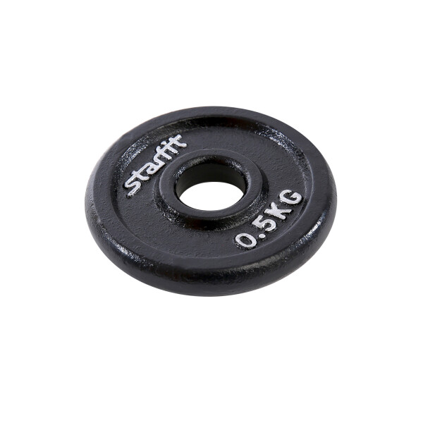 Диск чугунный Starfit BB-204 0,5 кг d=26 мм черный