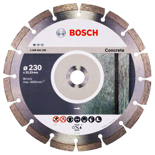 Алмазный диск по бетону 230х22,23 мм Bosch 2.608.602.200