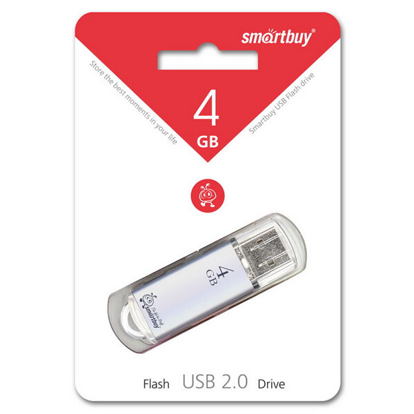 Флеш-диск Smartbuy V-CUT 4GB Silver