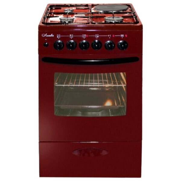 Комбинированная плита Лысьва ЭГ 1/3г14 МС-2у вишневый (без крышки)