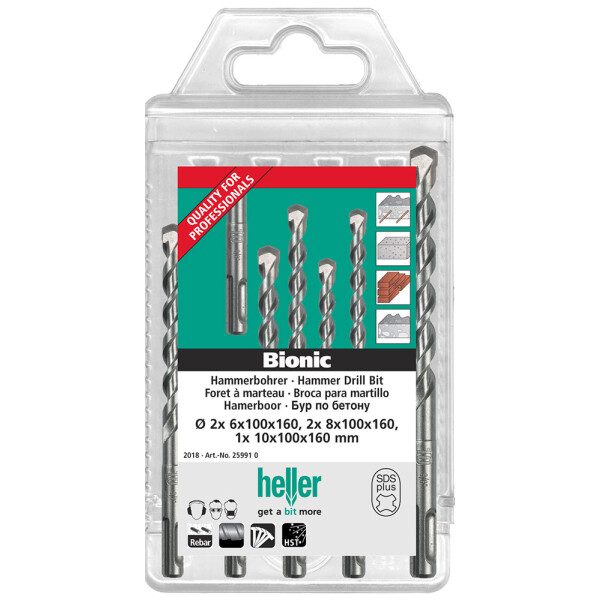 Набор буров SDS-Plus Heller TD16895
