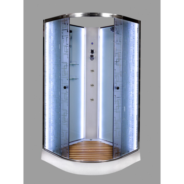 Душевая кабина Deto EM1590NLED+GM