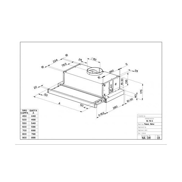 Встраиваемая вытяжка Faber Flexa M6/40 BK A60