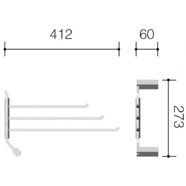 Полотенцедержатель поворотный тройной Schein Watteau 12834 (рога)