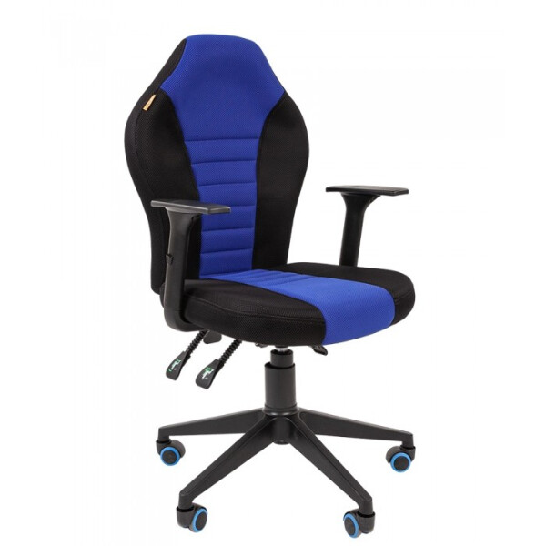 Кресло игровое Chairman game 8 черный/синий (00-07027141)