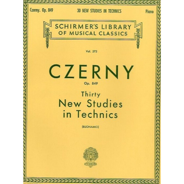 Песенный сборник Musicsales Carl Czerny Thirty New Studies In Technics