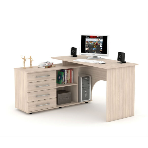 Стол компьютерный Мебель-Комплекс СКУ-15 Шимо Ясень Светлый