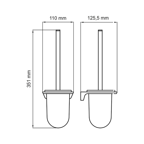 Щетка для унитаза WasserKraft Elbe K-7227